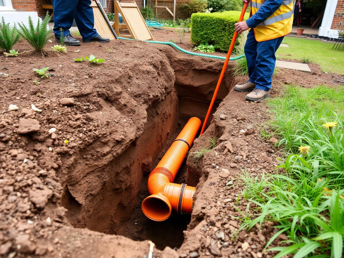 Front-garden pipe replacement